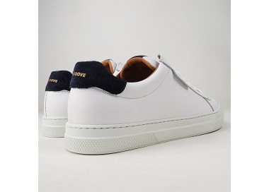 Tennis Spark Clay en cuir White Azul de la marque SCHMOOVE.
